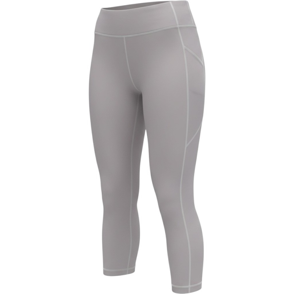 Duluth Trading Co Yoga Classic Gray Leggings Pockets M x 31 Supplex Lycra